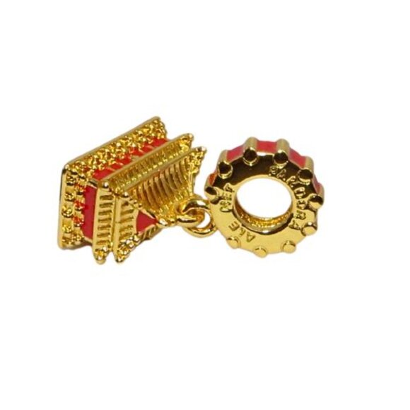 Pandora RARE Beijing Forbidden City SHINE CZ & Red Enamel Dangle Charm 768921C01 - Picture 5 of 7